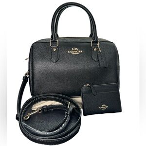 COACH Rowan Satchel Bag and Mini Skinny ID Case